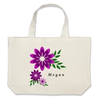 personalized flower tote bags